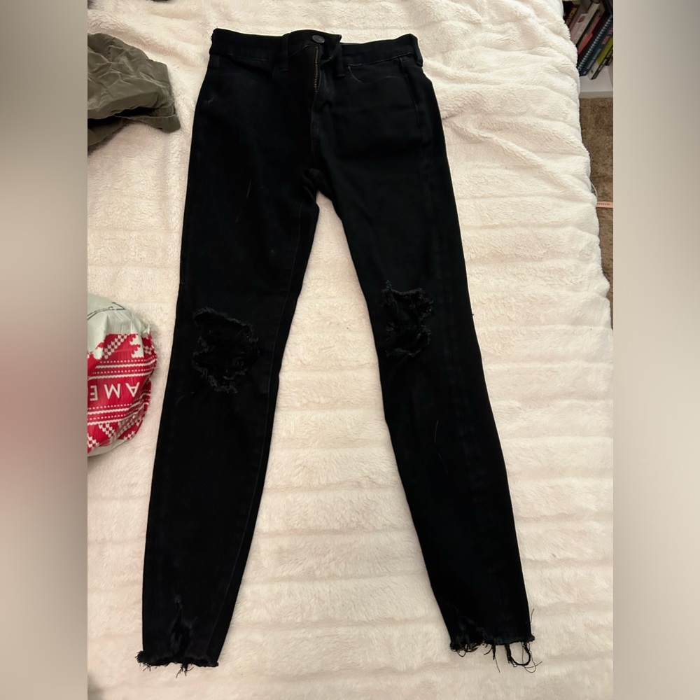american eagle skinny jeans black